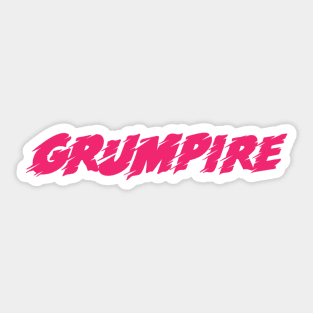 Hot Pink Grumpire Logo Sticker